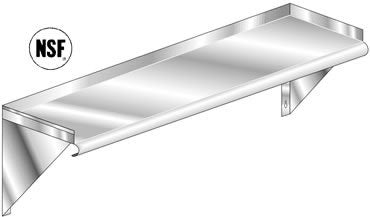 Stainless Steel Wall Shelf With Side Edge