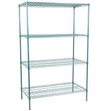 NSF Green Epoxy Wire Shelving Heavy Duty Metal Wire Rack Shelving Height Adjustable Commercial Grade Large Storage Shelves