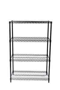 NSF Black Epoxy Wire Shelving Heavy Duty Metal Wire Rack Shelving Height Adjustable Commercial Grade Large Storage Shelves