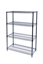 Load image into Gallery viewer, NSF Black Epoxy Wire Shelving Heavy Duty Metal Wire Rack Shelving Height Adjustable Commercial Grade Large Storage Shelves