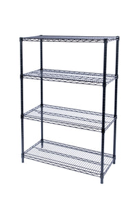 NSF Black Epoxy Wire Shelving Heavy Duty Metal Wire Rack Shelving Height Adjustable Commercial Grade Large Storage Shelves