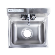 Load image into Gallery viewer, Stainless Steel Wall Mount Hand Sink with Faucet