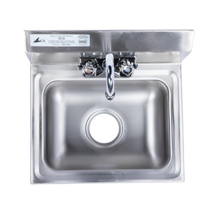 Stainless Steel Wall Mount Hand Sink with Faucet