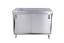 Load image into Gallery viewer, Stainless Steel Storage Welded Cabinet with 2 Sliding Doors