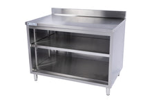 Load image into Gallery viewer, Stainless Steel Storage Welded Cabinet Open Front with Backsplash