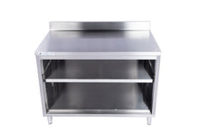 Load image into Gallery viewer, Stainless Steel Storage Welded Cabinet Open Front with Backsplash