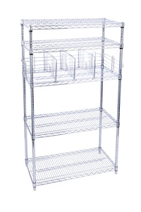 Chrome-plated Shelf Ledge for Wire Shelving