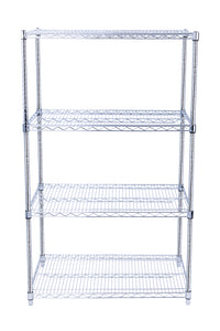 NSF Chrome Wire Shelving Heavy Duty Metal Wire Rack Shelving Height Adjustable Commercial Grade Large Storage Shelves