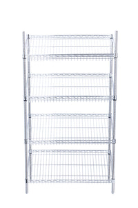 Chrome Magazine & Grocery Slanted Wire Shelving