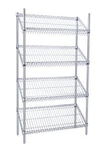 Chrome Magazine & Grocery Slanted Wire Shelving