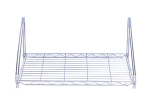 Chrome Wire Single Wall Mounted Shelf