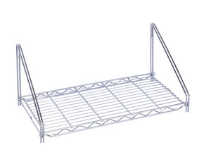 Chrome Wire Single Wall Mounted Shelf