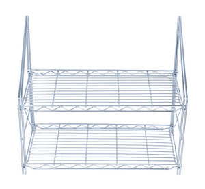 Chrome Wire Double Wall Mounted Shelf