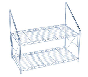 Chrome Wire Double Wall Mounted Shelf