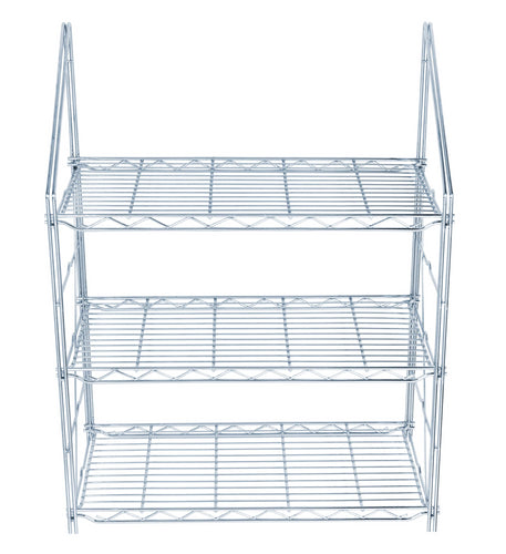 Chrome Wire Triple Wall Mounted Shelf