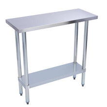 Load image into Gallery viewer, Square Edge Stainless Steel Work Table With Galvanized Under Shelf 36&quot; Height