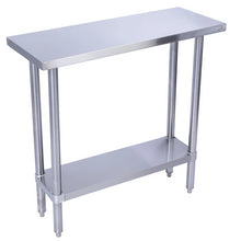 Load image into Gallery viewer, Square Edge Stainless Steel Work Table With Stainless Steel Under Shelf 36&quot; Height