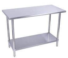 Load image into Gallery viewer, Round Edge Stainless Steel Work Table With Stainless Steel Under Shelf 36&quot; Height