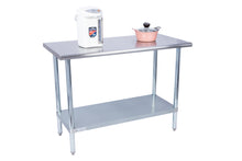 Load image into Gallery viewer, Round Edge Stainless Steel Work Table With Galvanized Under Shelf 36&quot; Height