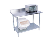 Load image into Gallery viewer, Stainless Steel Work Table With Galvanized Under Shelf  with 4&quot; Backsplash