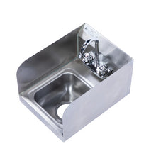 Load image into Gallery viewer, Stainless Steel Wall Mount Hand Sink with Side Backsplash