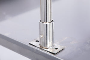 Commercial Heavy Duty Adjustable Stainless Steel Double Over Shelf For Prep Table With Top Mount Bracket