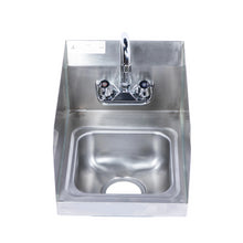 Load image into Gallery viewer, Stainless Steel Wall Mount Hand Sink with Side Backsplash