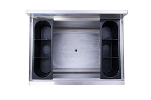 Stainless Steel Underbar Ice Bin with 7-Circuit Cold Plate