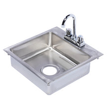 Load image into Gallery viewer, KCS-DIS15x13-5 Stainless Steel Single Bowl Drop In Sink 15x13x5