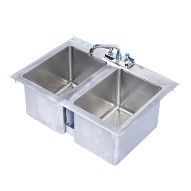 Stainless Steel 2 Bowl Drop In Sink