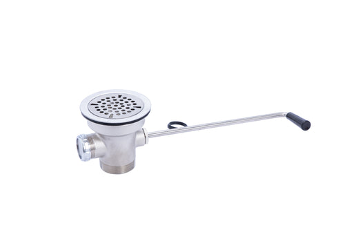 Commercial Sink Waste Valve w/ Locking Basket Strainer - KCS-TD-1