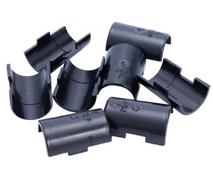 PSS-SET Black Split Plastic Sleeves for Wire Shelving Post