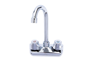 KCS-DELHSF-W4 4" Center Wall Mount Hand Sink Faucet With Goose Neck