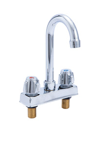 KCS-DELHSF-D4 4" Center Deck Mount Hand Sink Faucet With Goose Neck