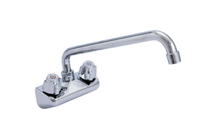 4" Center Wall Mount Sink Faucet with Swing Spout