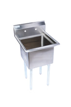 Load image into Gallery viewer, One Compartment Stainless Steel Commercial Sink W/O Drainboard