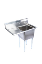 Load image into Gallery viewer, One Compartment Stainless Steel Commercial Sink With Left Drainboard