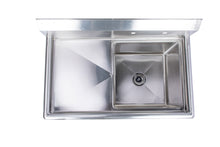 Load image into Gallery viewer, One Compartment Stainless Steel Commercial Sink With Left Drainboard