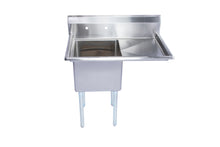 Load image into Gallery viewer, One Compartment Stainless Steel Commercial Sink With Right Drainboard