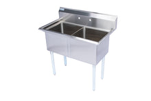 Load image into Gallery viewer, Two Compartment Stainless Steel Commercial Sink W/O Drainboard