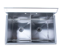 Load image into Gallery viewer, Square Corner Two Compartments Budget Sink Utility Sink