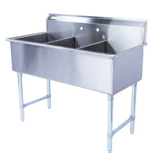 Load image into Gallery viewer, Square Corner Three Compartments Budget Sink Utility Sink