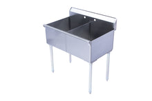 Load image into Gallery viewer, Space Saver Square Corner 2 Compartment Budget Sink Utility Sink