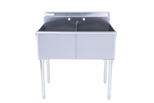 Load image into Gallery viewer, Space Saver Square Corner 2 Compartment Budget Sink Utility Sink