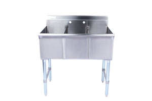 Space Saver Square Corner 3 Compartment Budget Sink Utility Sink