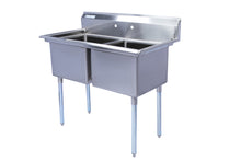 Load image into Gallery viewer, Stainless Steel Two Compartment Individual Bowl Sink