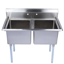 Load image into Gallery viewer, Stainless Steel Two Compartment Individual Bowl Sink