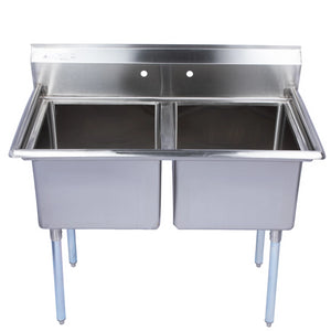 Stainless Steel Two Compartment Individual Bowl Sink