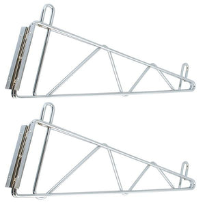 Chrome Wire Shelving Single Wall Brackets Wall Mount