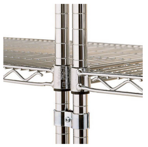 CH-PCL Chrome Post Clamps For Open Wire Shelving